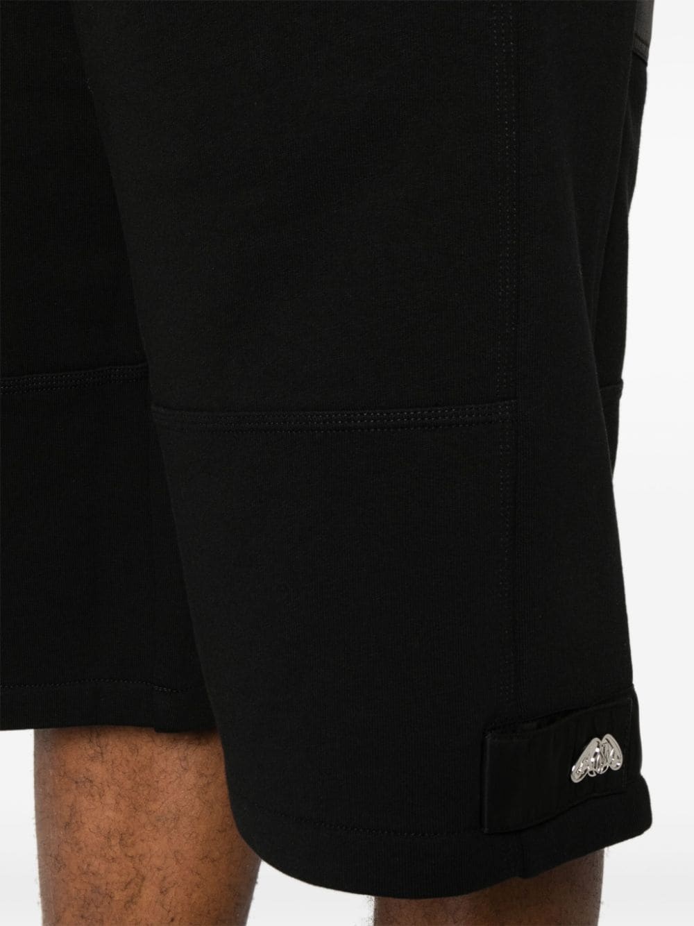 logo-plaque cotton shorts - 5