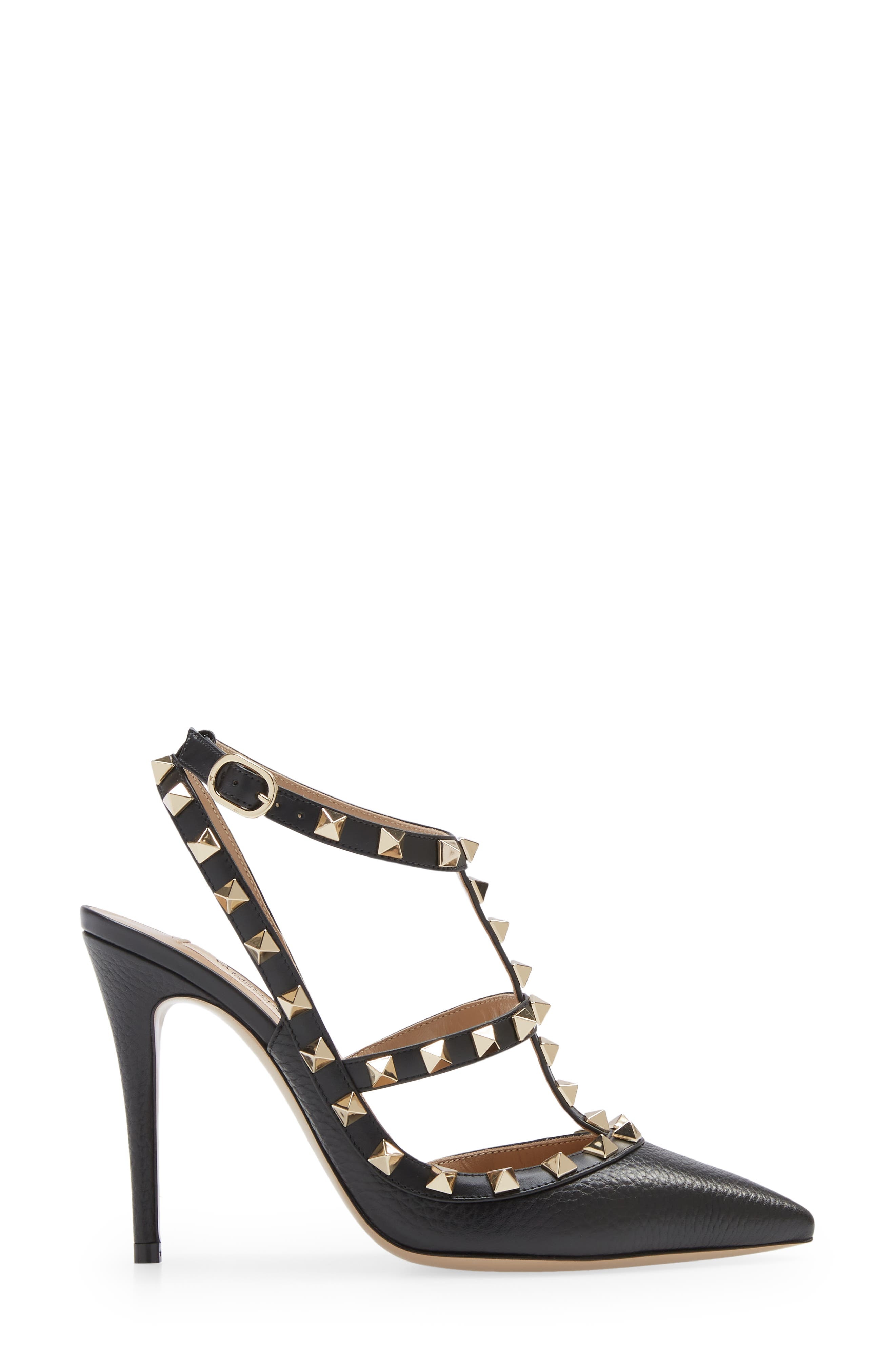 Valentino Garavani Rockstud Ankle Strap Pump in 0No Nero at Nordstrom - 3