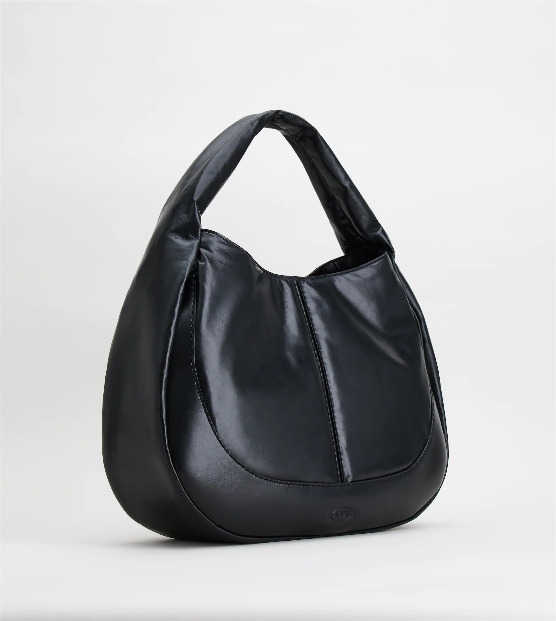 TOD'S SHIRT HOBO BAG  LARGE - BLACK - 3