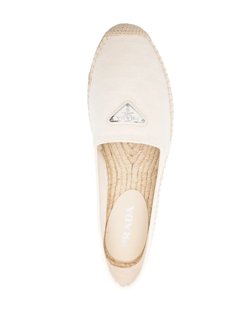Prada Enamel-logo Espadrilles outlook