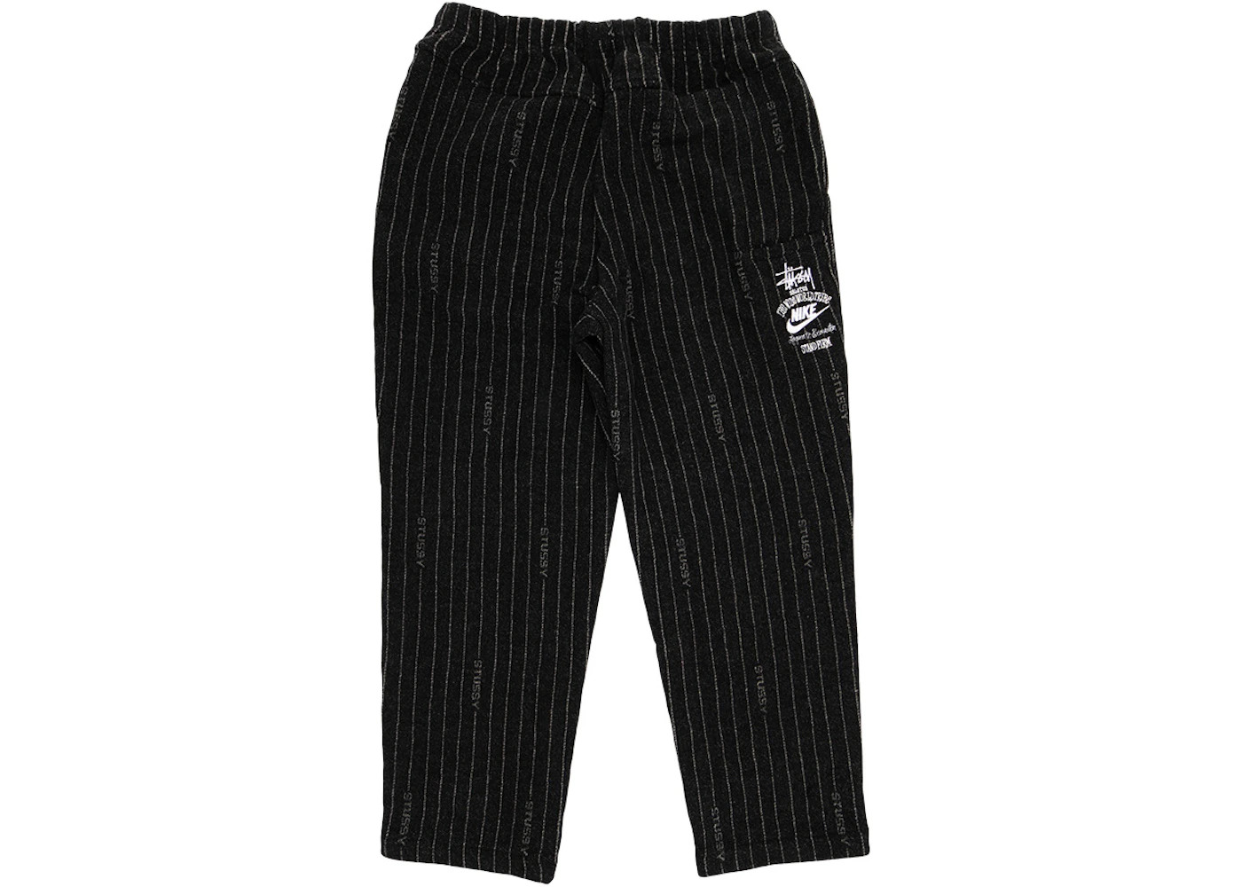 Nike x Stussy Striped Wool Pants Black - 2