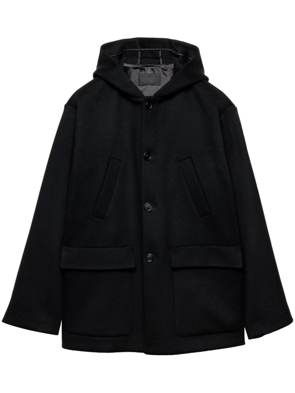 cashmere hooded jacket - 1