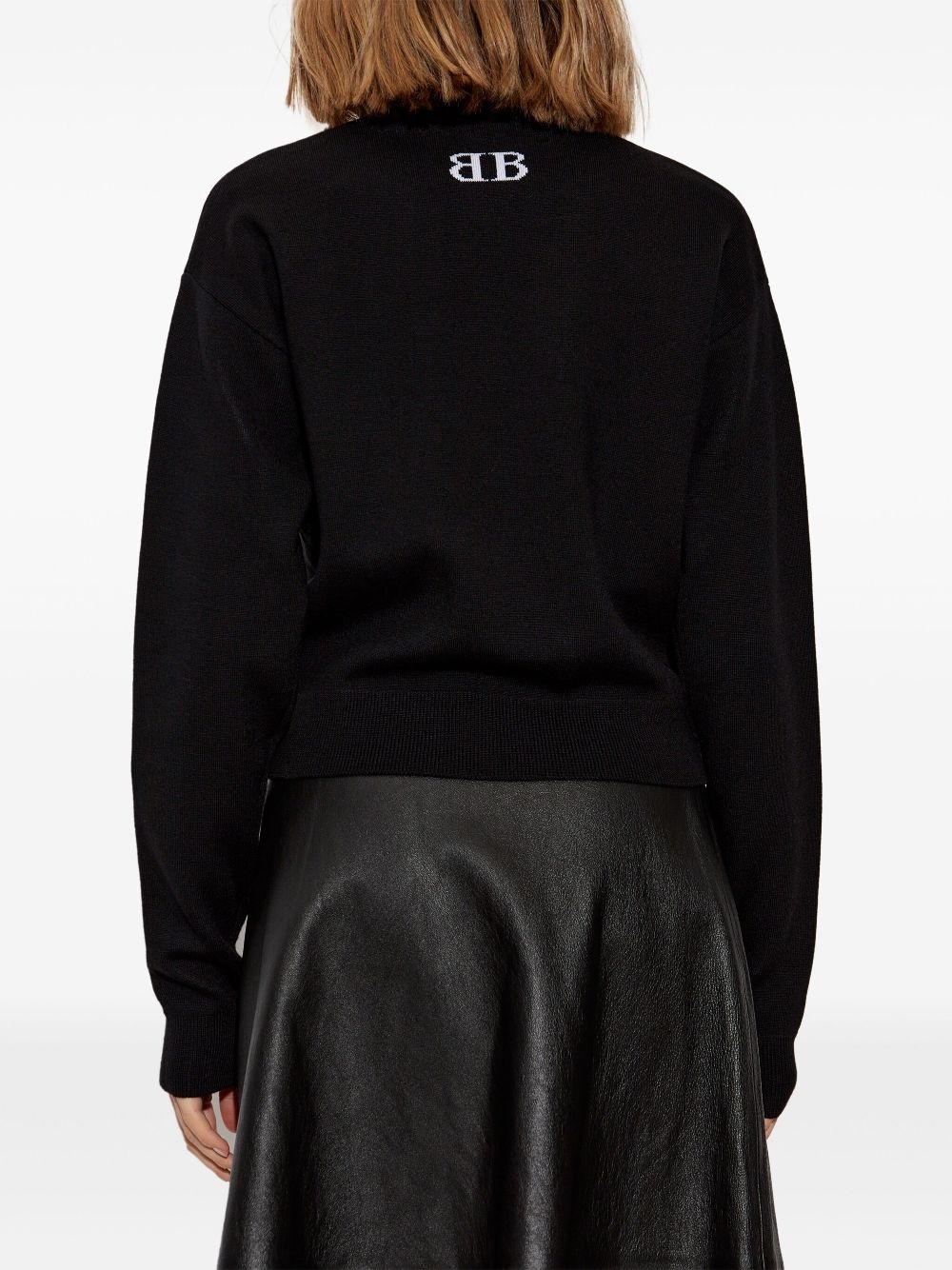 logo-intarsia sweater - 4