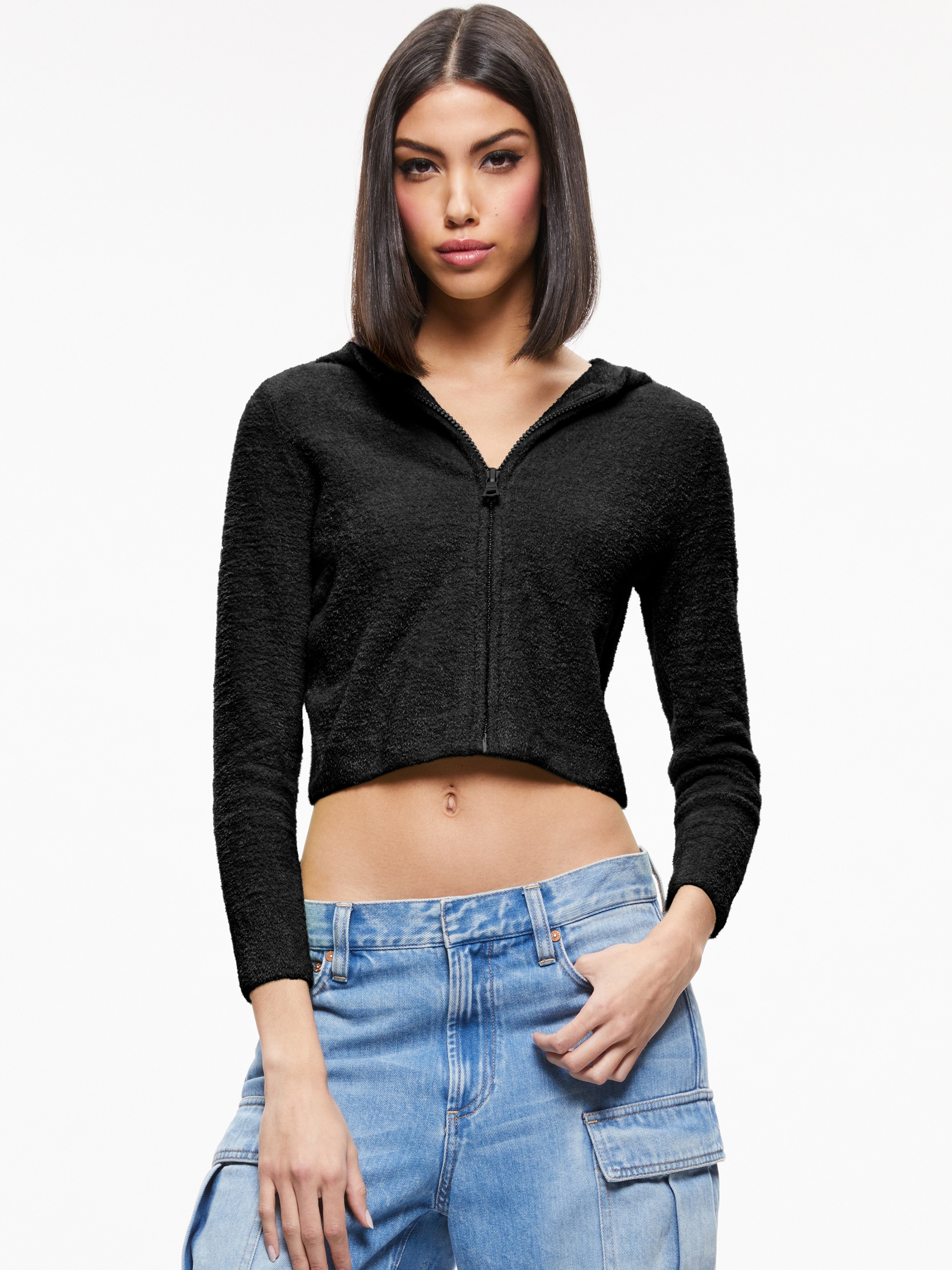 LIDELL CROPPED ZIP UP HOODIE - 2