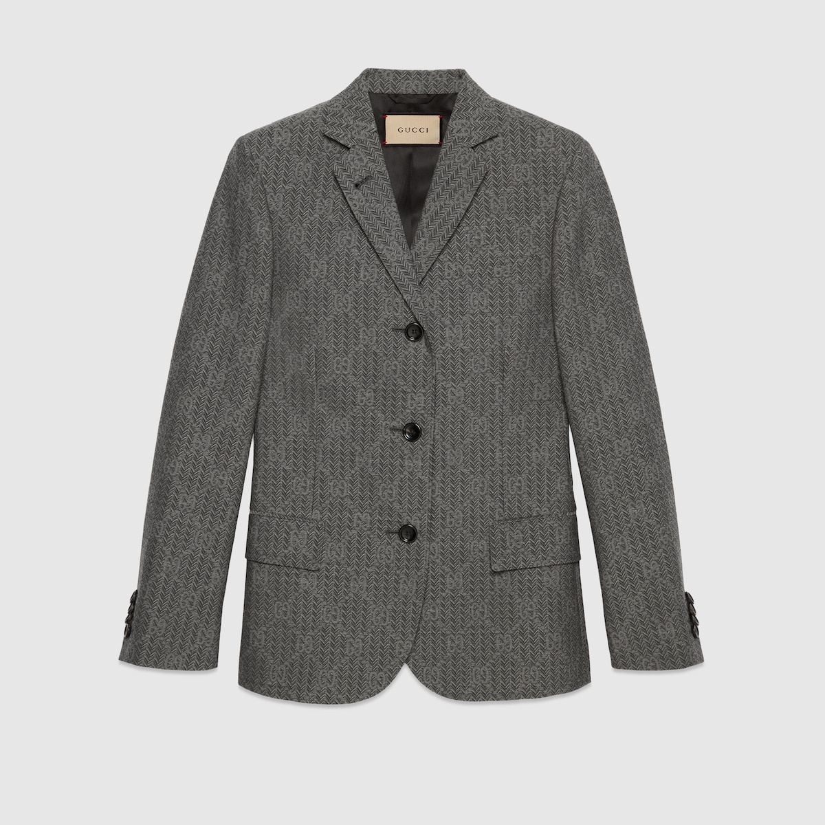 GG chevron wool jacket - 1