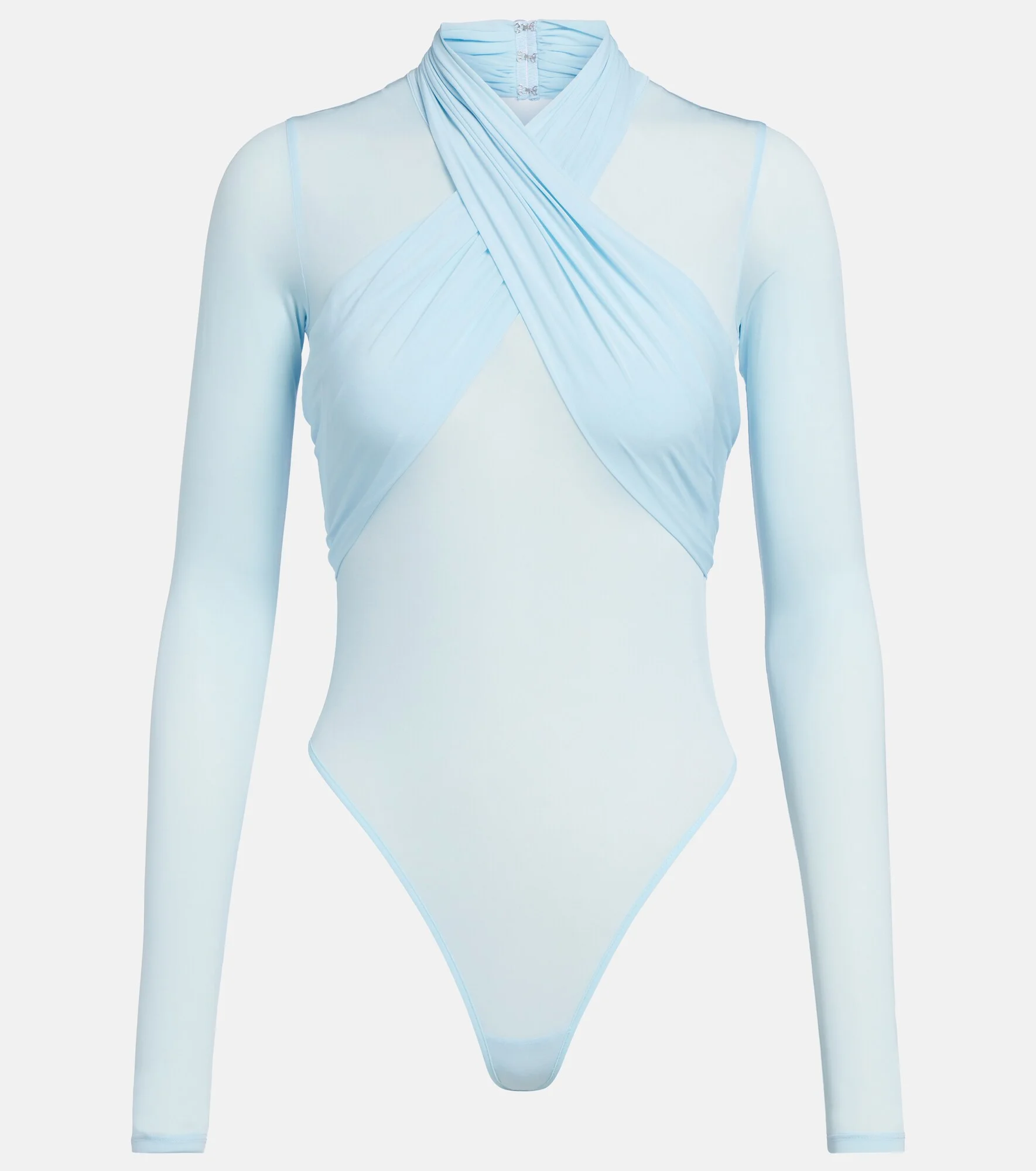 Draped sheer bodysuit - 1