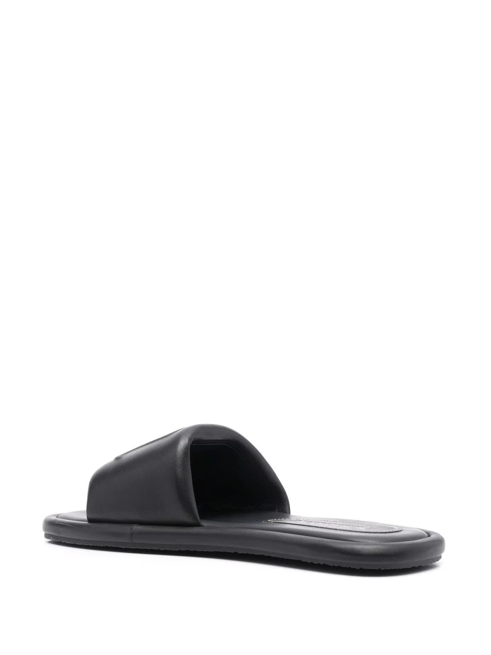 logo-embossed leather sandals - 3