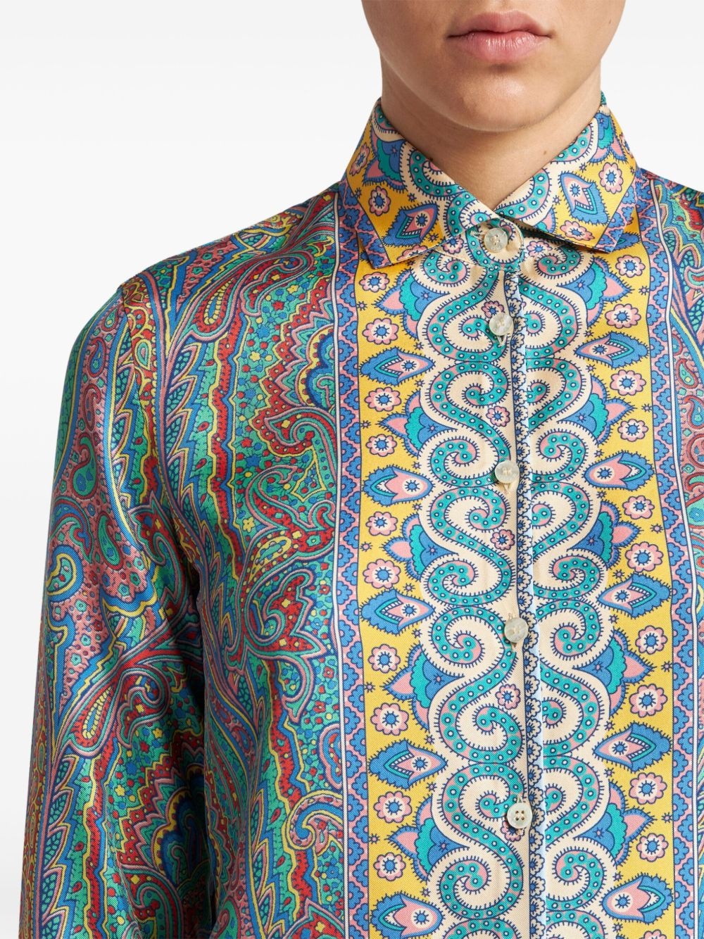 paisley-print silk shirt - 4