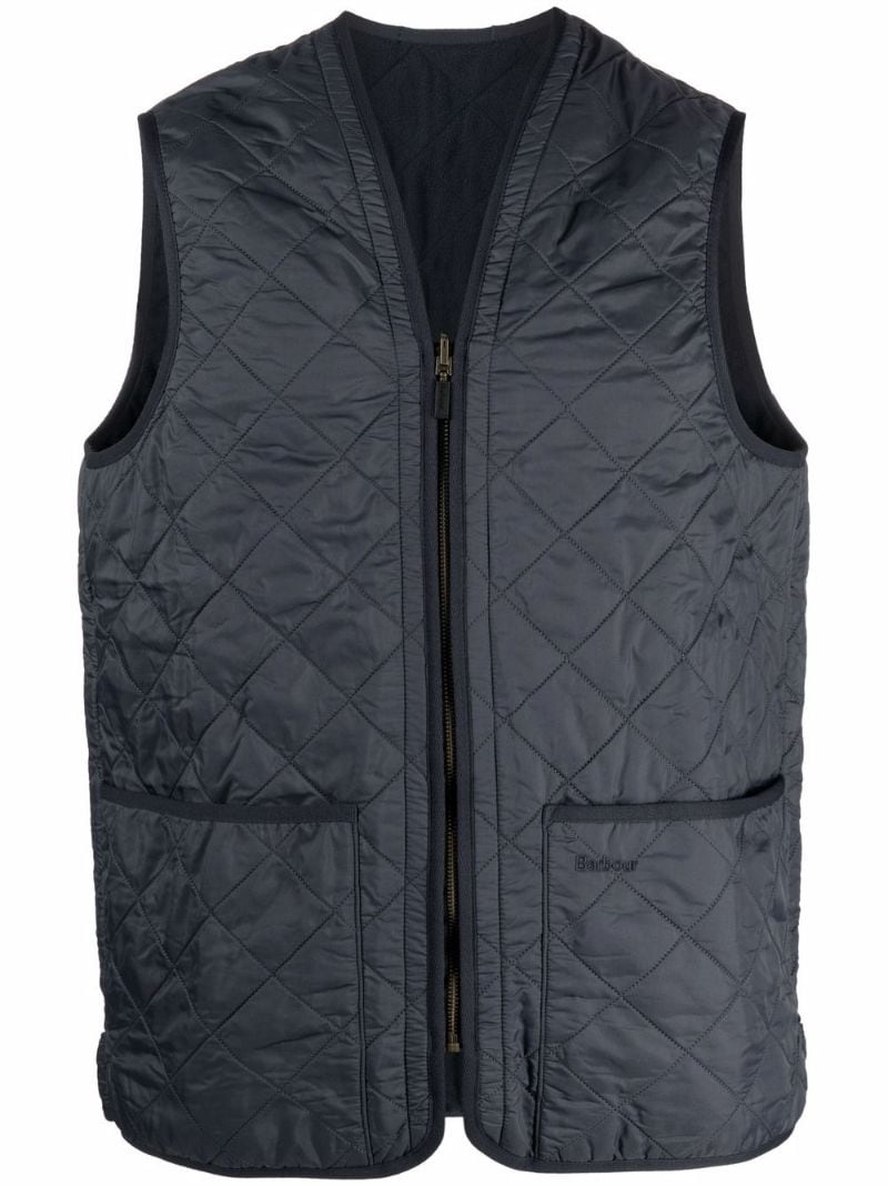 quilted pouch-pocket gilet - 1