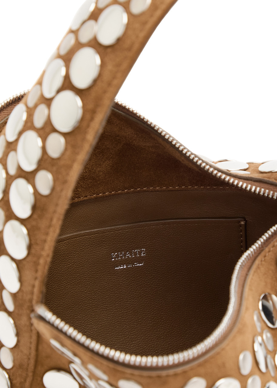 Khaite Elena Small Studded Suede top Handle bag - 4