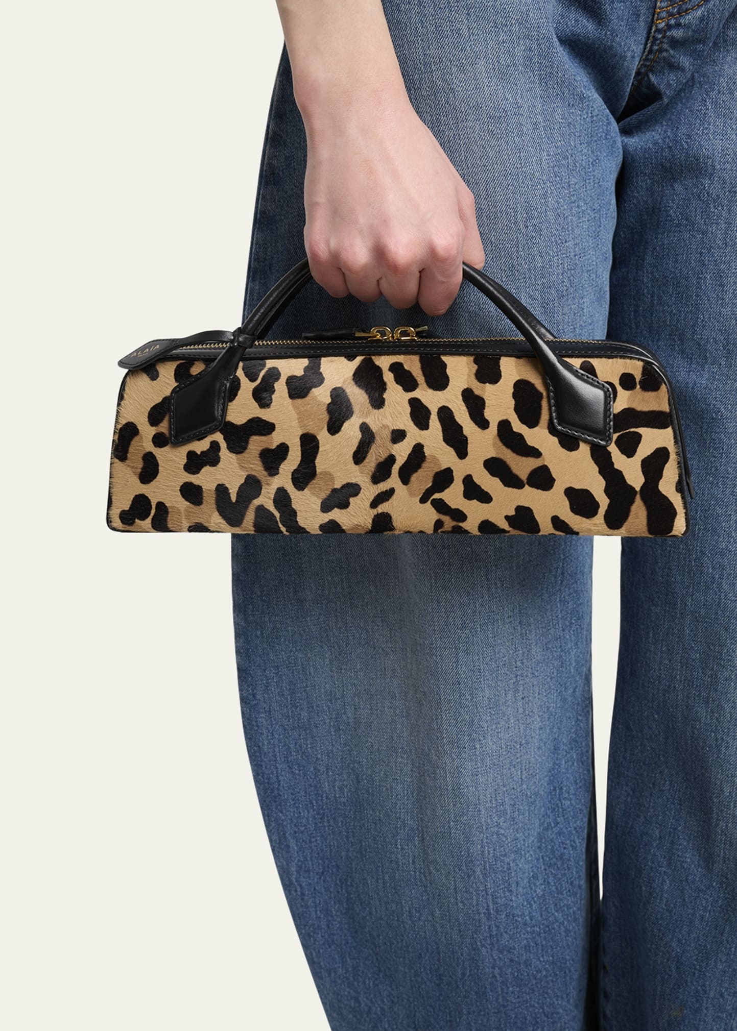 Le Teckel Clutch Bag in Leopard Calf Hair - 2