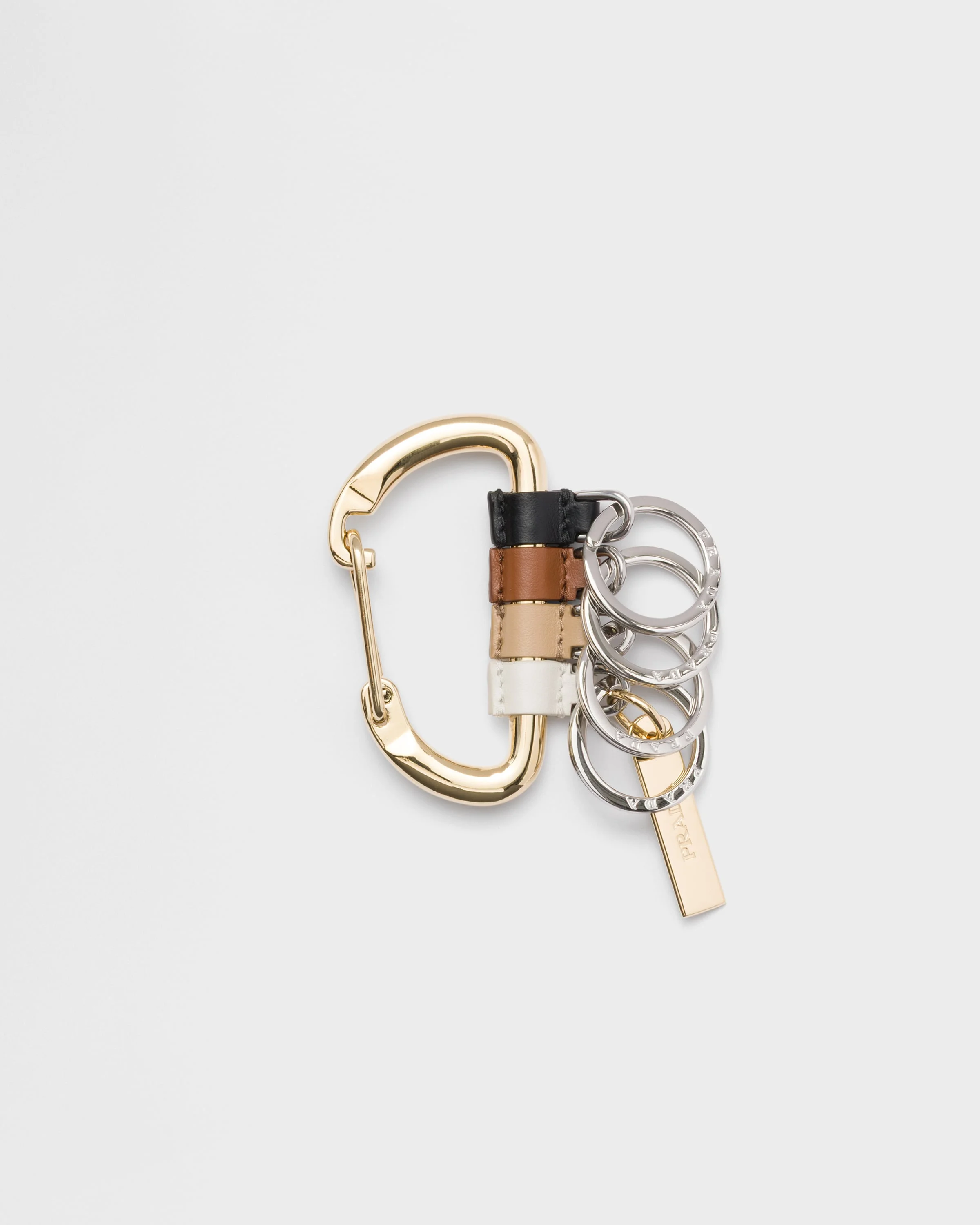 Leather and metal key ring - 1