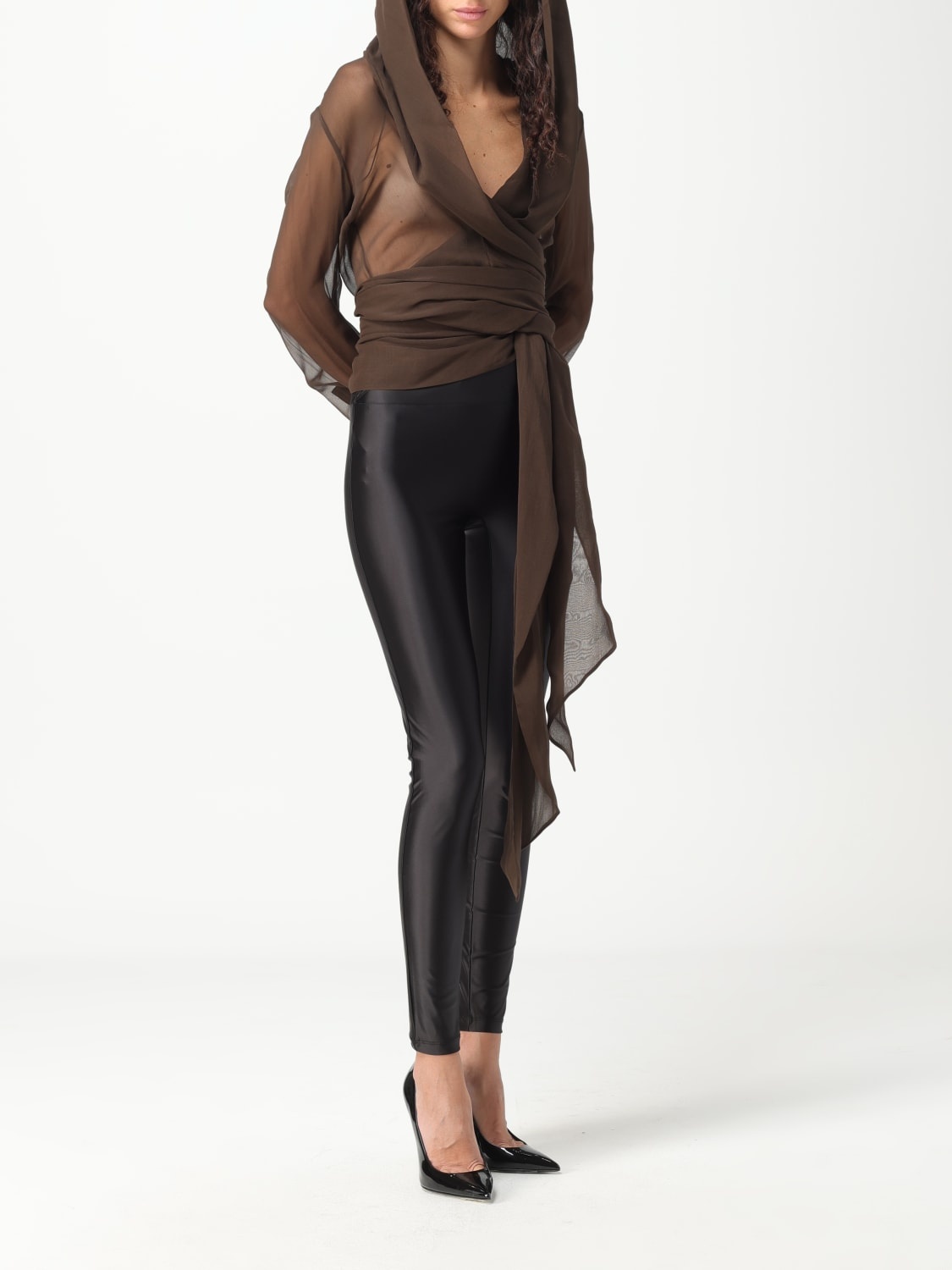 Saint Laurent blouse in organic silk with hood - 2