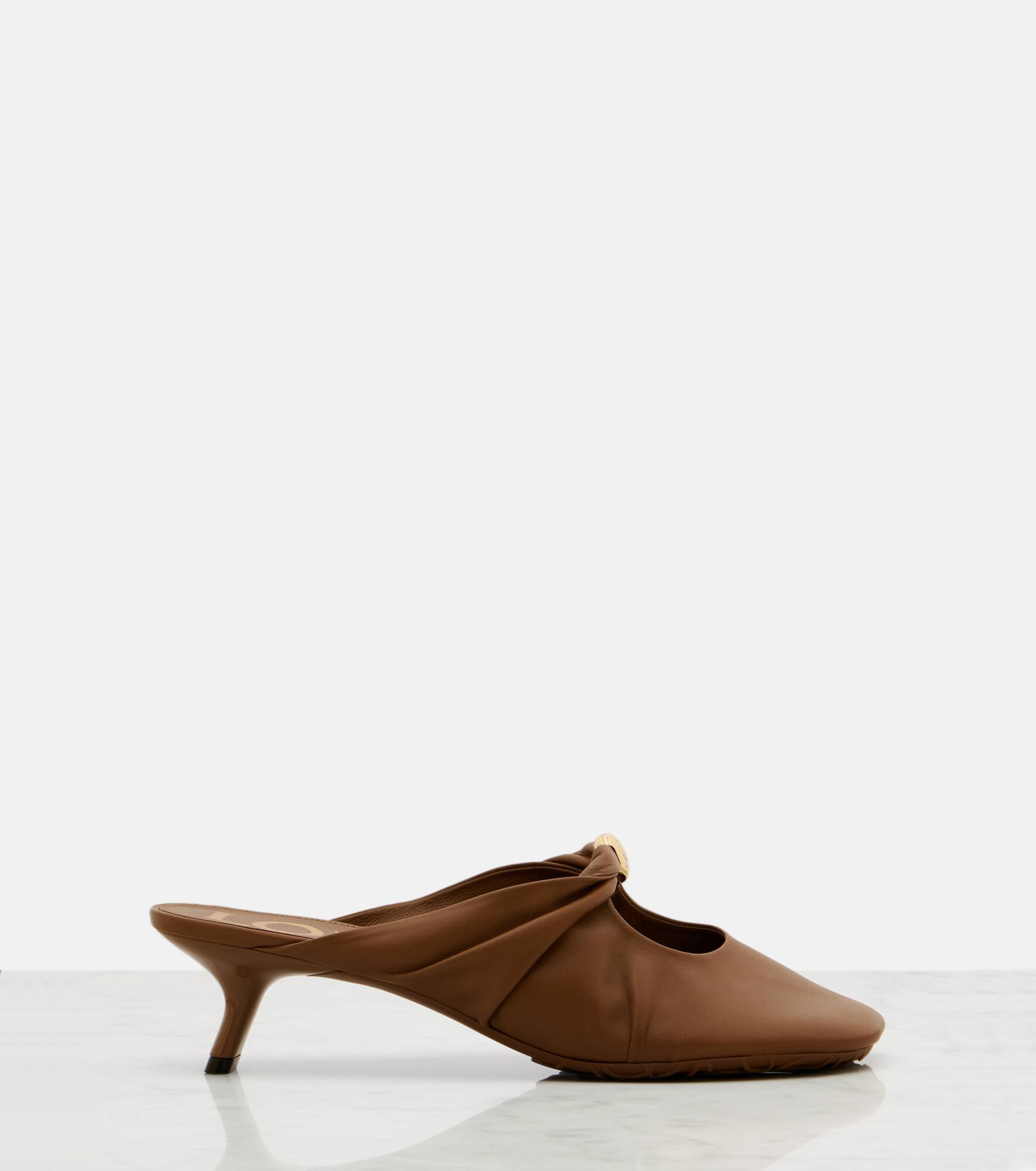 Pebble 45 leather mules - 4