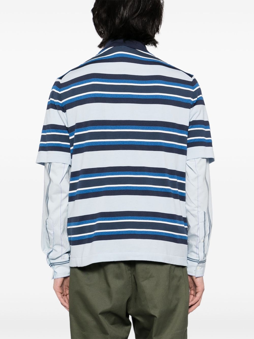 Bold Fox Head-patch striped polo shirt - 3