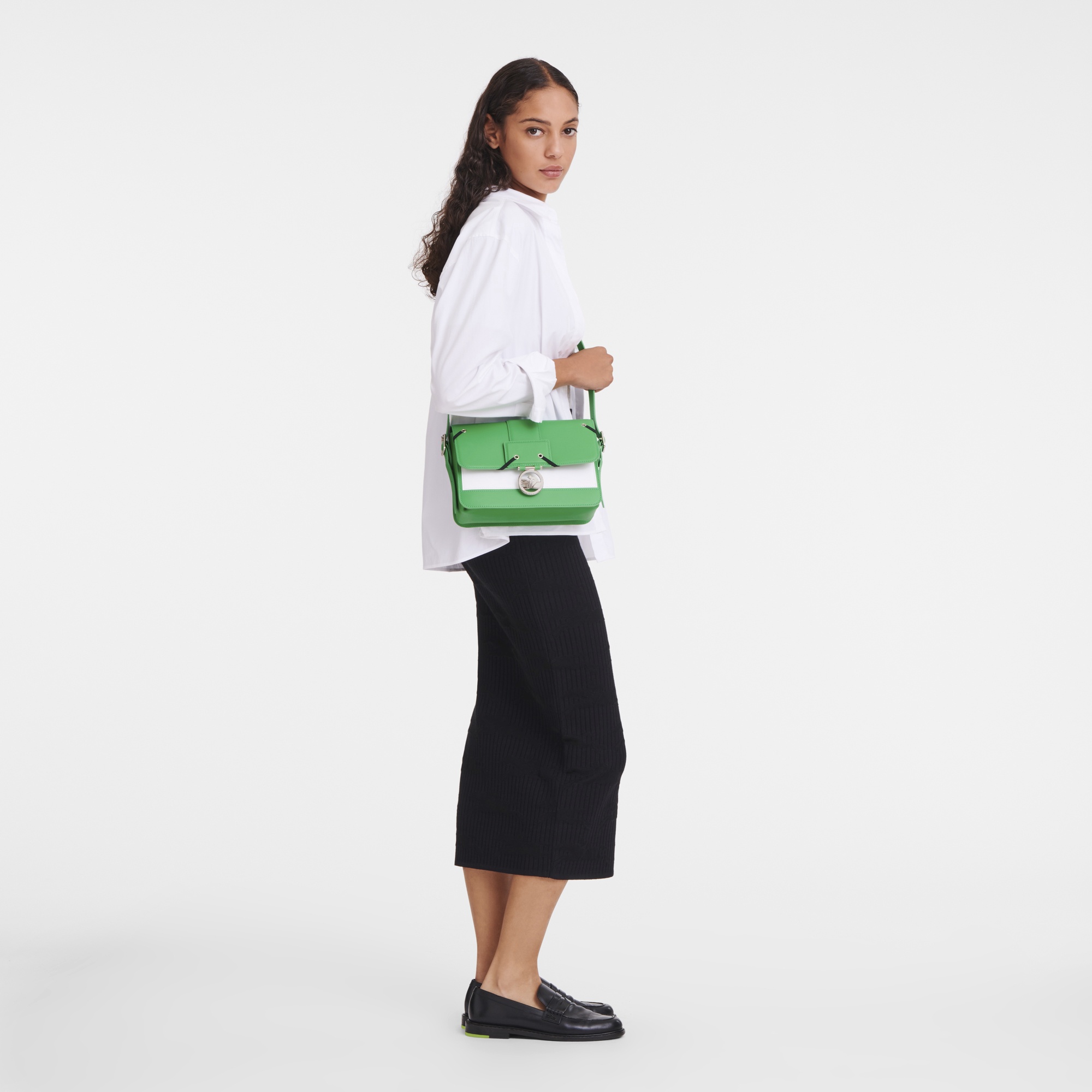 Box-Trot M Crossbody bag Lawn - Leather - 2