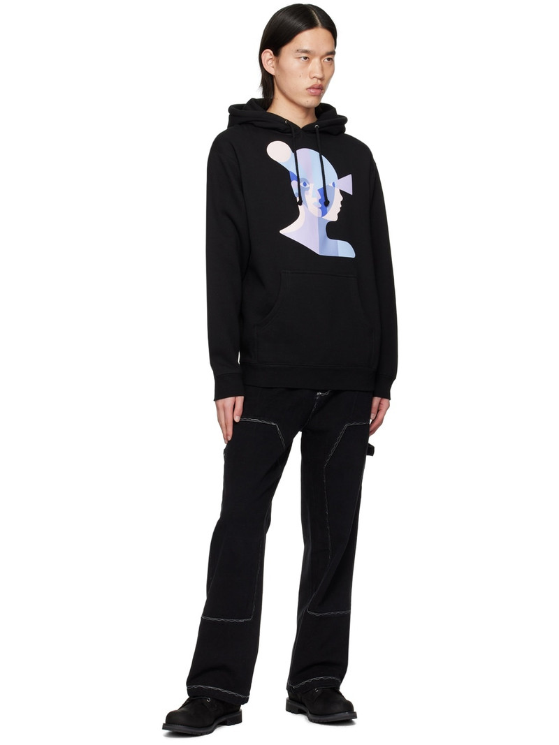 KidSuper Black Bauhaus Face Hoodie outlook