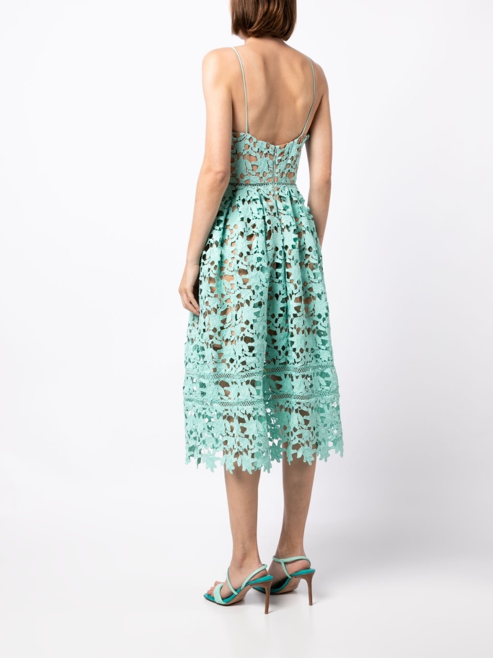 Aqua Azaelea lace midi dress - 4