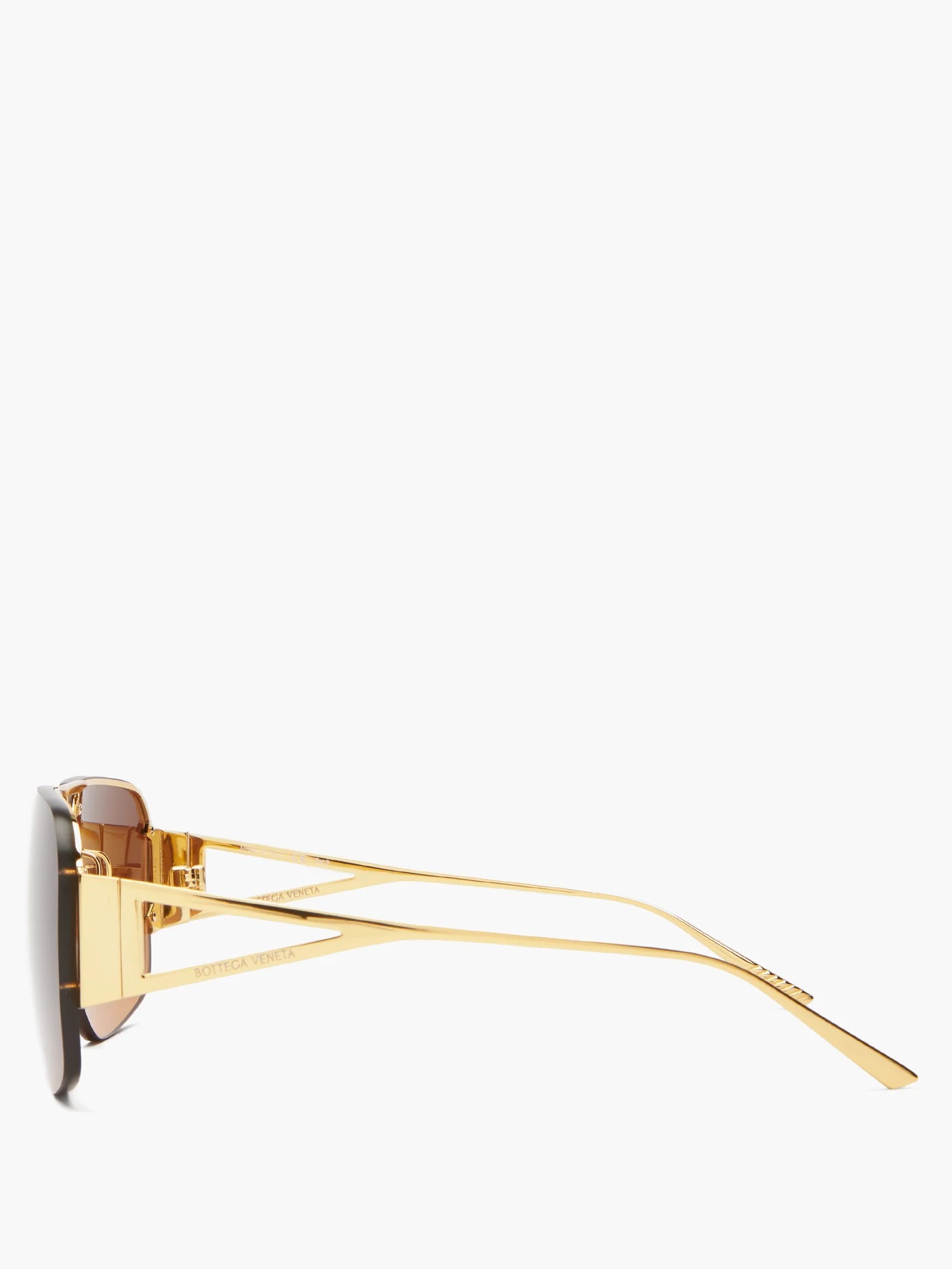 Triangle-temple aviator metal sunglasses - 3