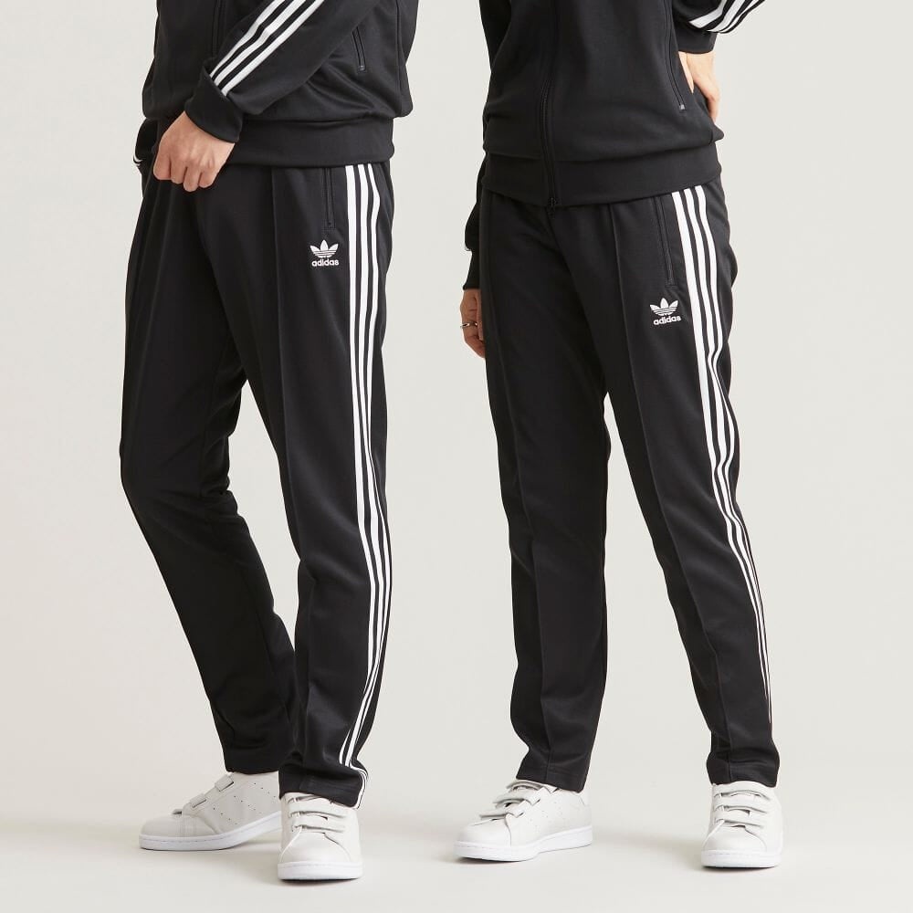 adidas originals Solid Color Stripe Logo Straight Casual Sports Pants/Trousers/Joggers Unisex Black  - 6
