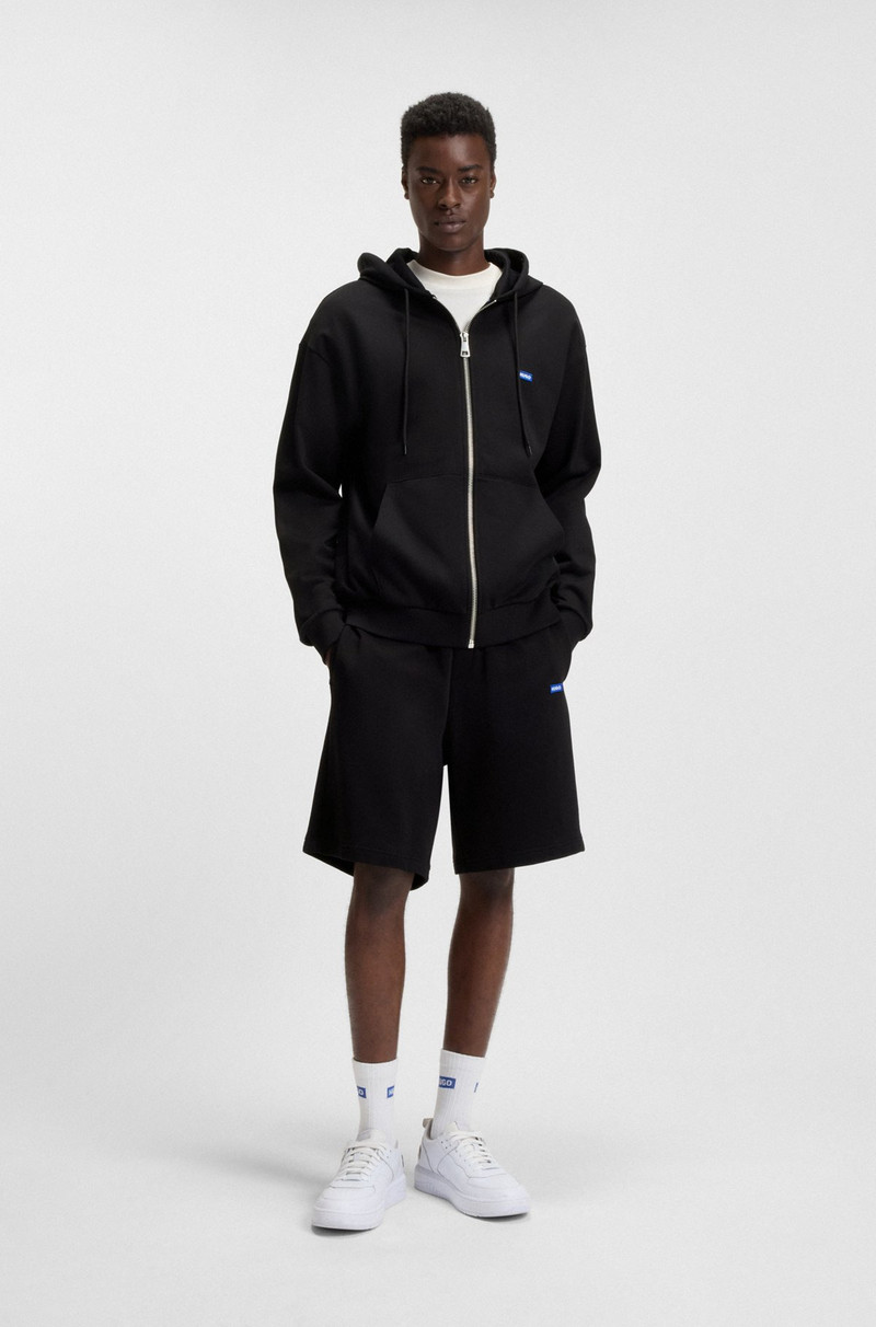 HUGO ZIP-UP HOODIE IN FRENCH TERRY COTTON WITH LOGO outlook