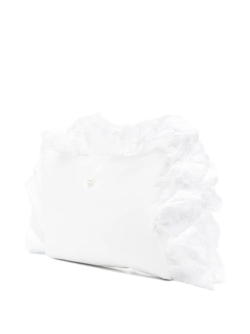 PILLOWCASE CLUTCH BAG WITH DAISY - WHITE 1