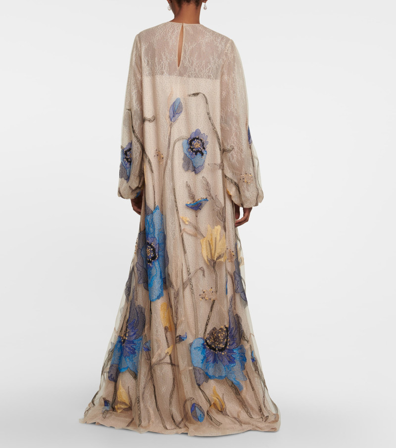 Yesenia embroidered tulle and lace gown 3