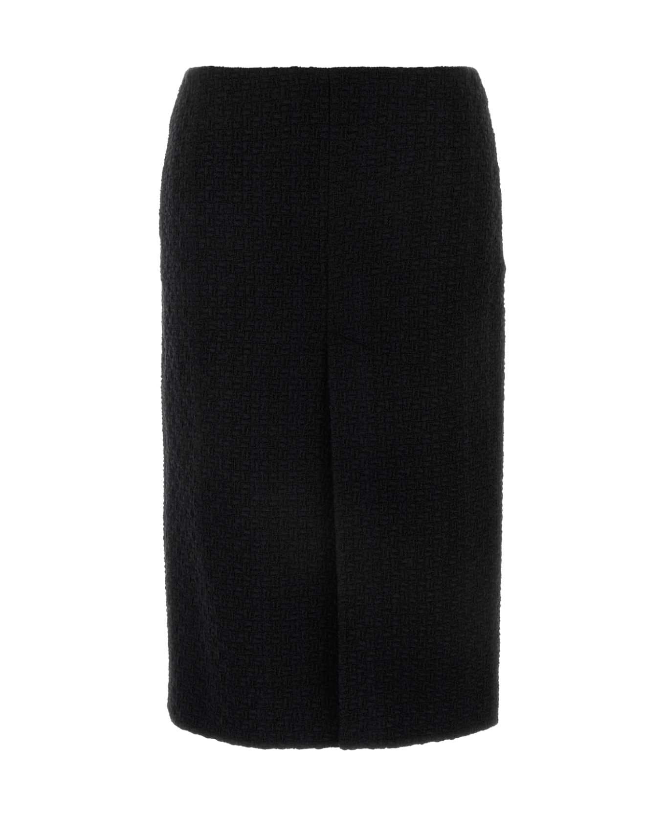 Black Tweed Skirt - 1