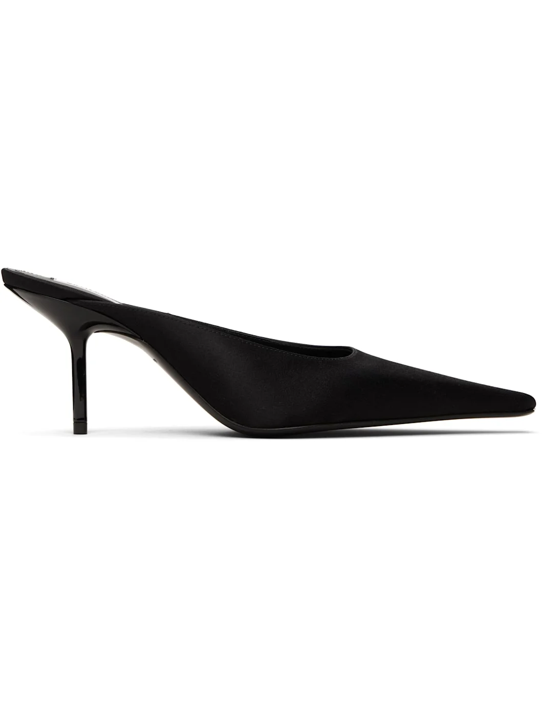 Black Sloan Stiletto Mule 75 Heels - 1