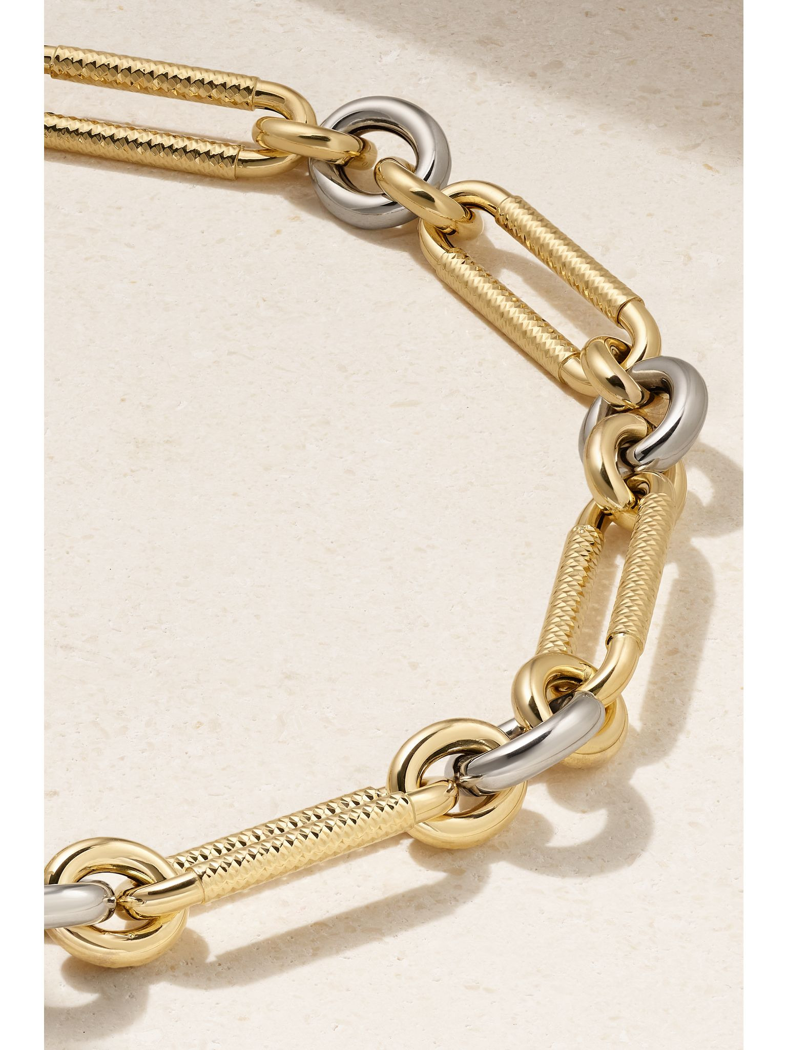 Medium 14-karat yellow and white gold necklace Gold - 4