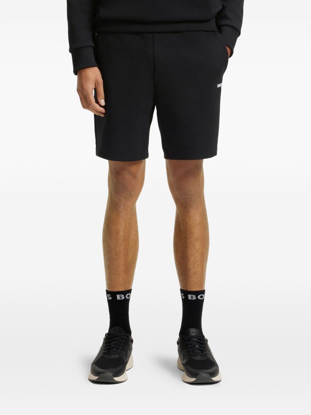 logo-embroidered track shorts - 4