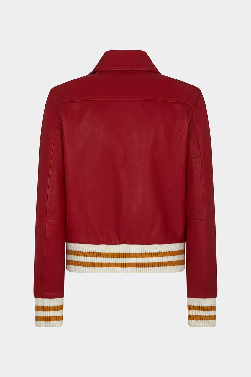 SIGNATURE VARSITY LEATHER BOMBER - 2