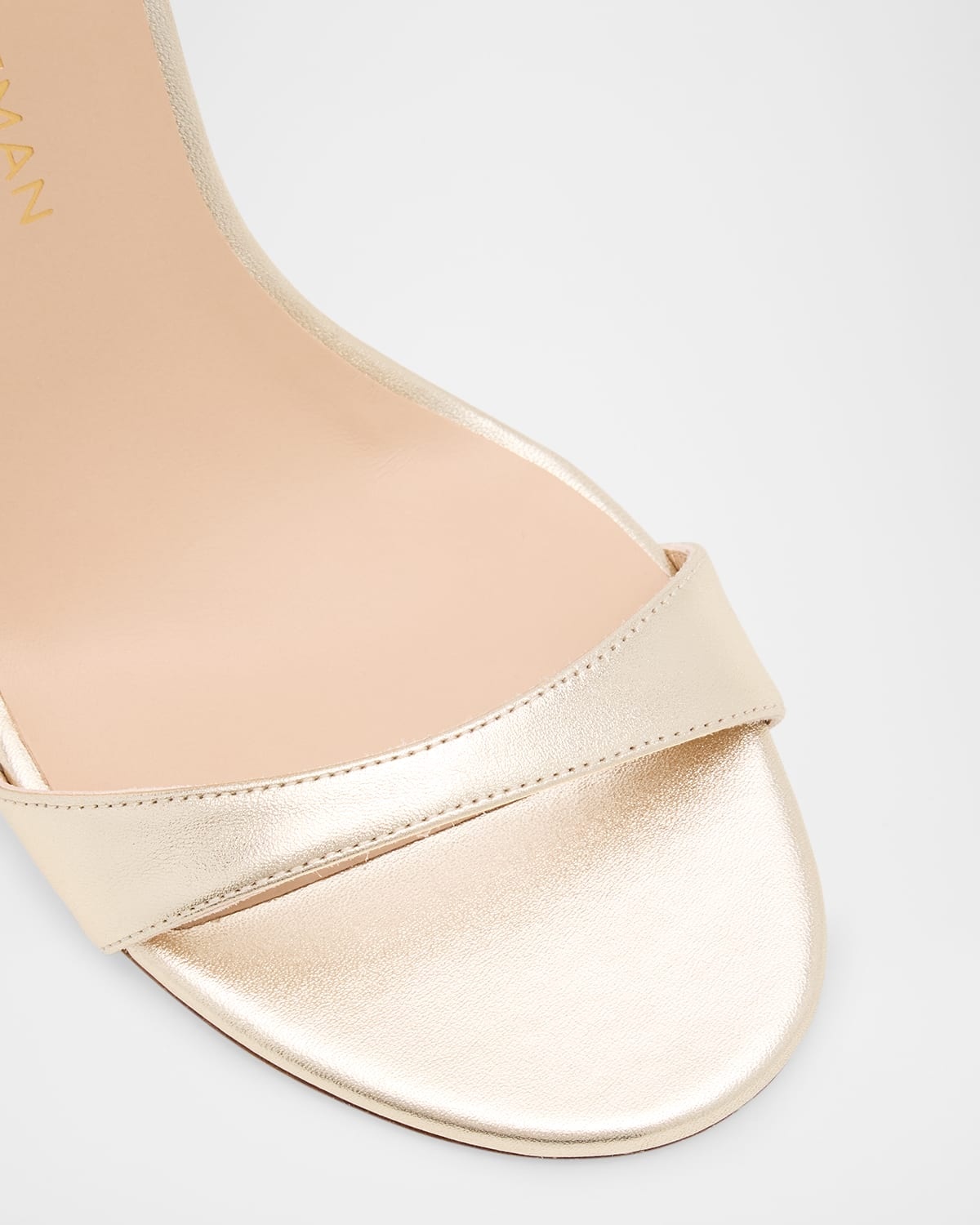 Nudist Metallic Leather Stiletto Wrap Sandals - 6