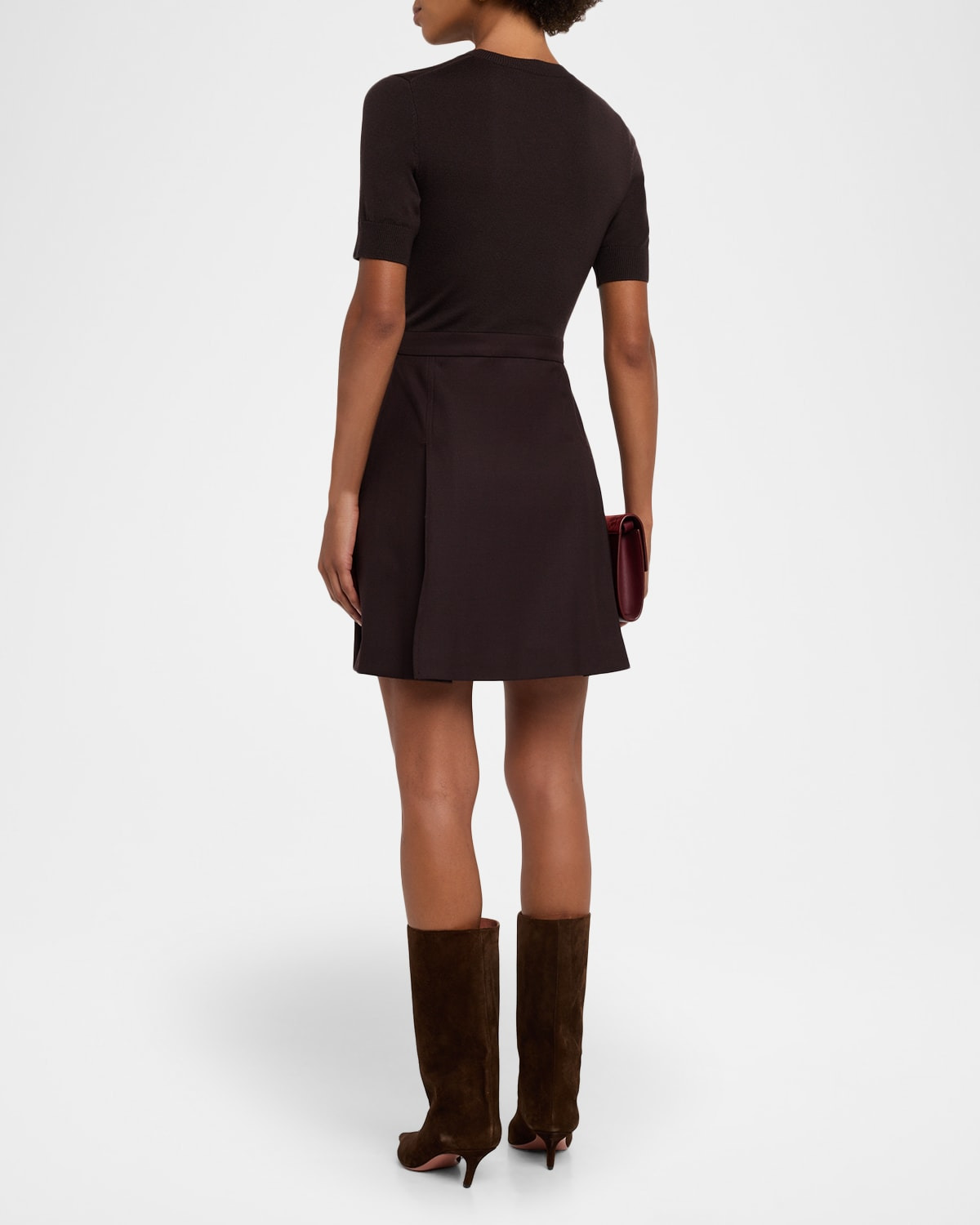 Short-Sleeve Combo Mini Dress - 3