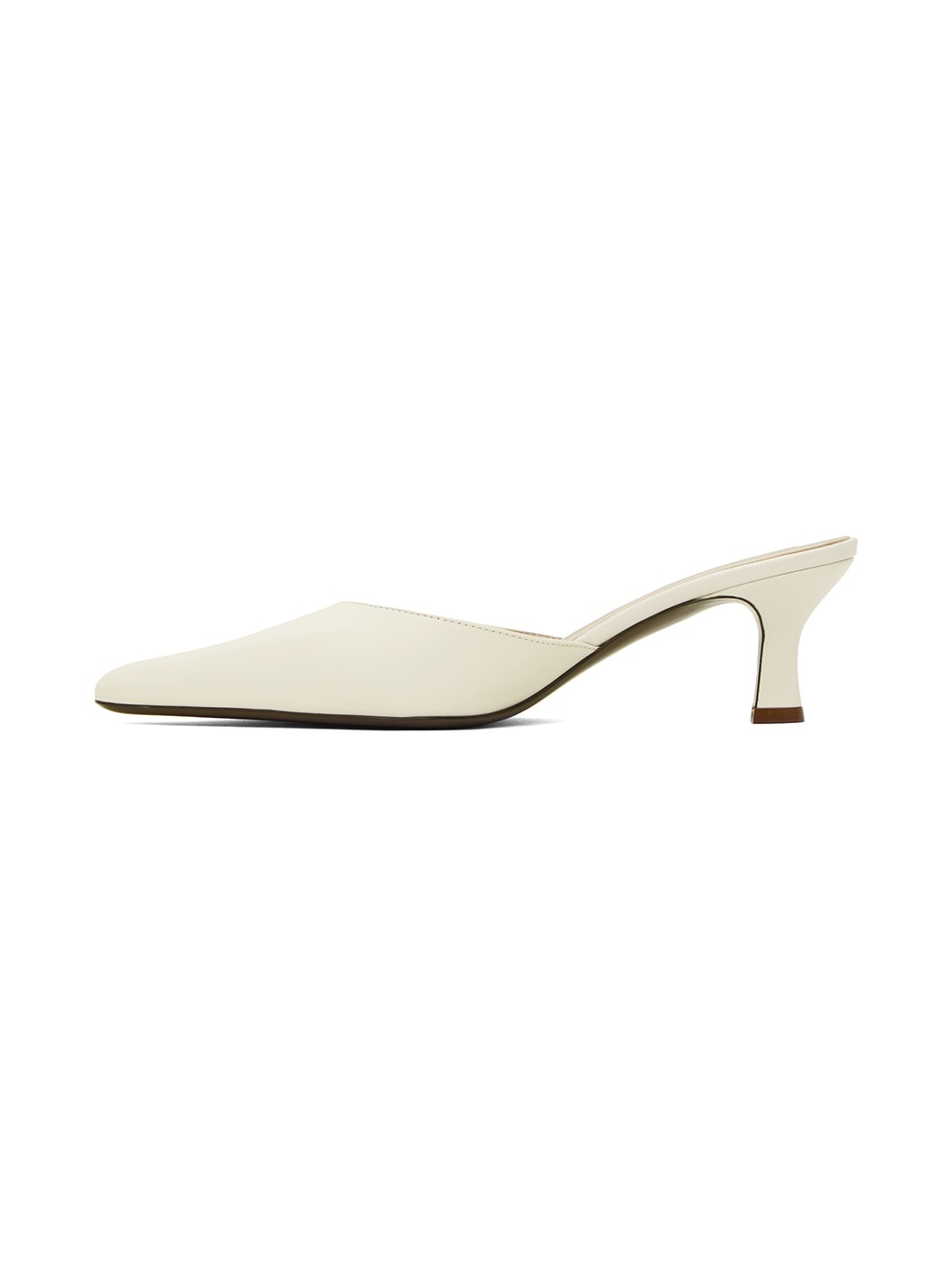 White Cybil Mules - 3