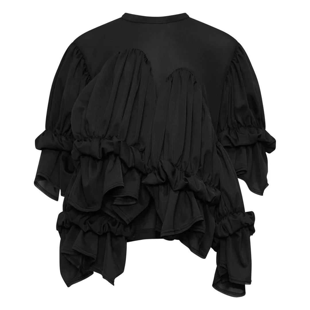 Translucent Layered Ruffle Top - 1