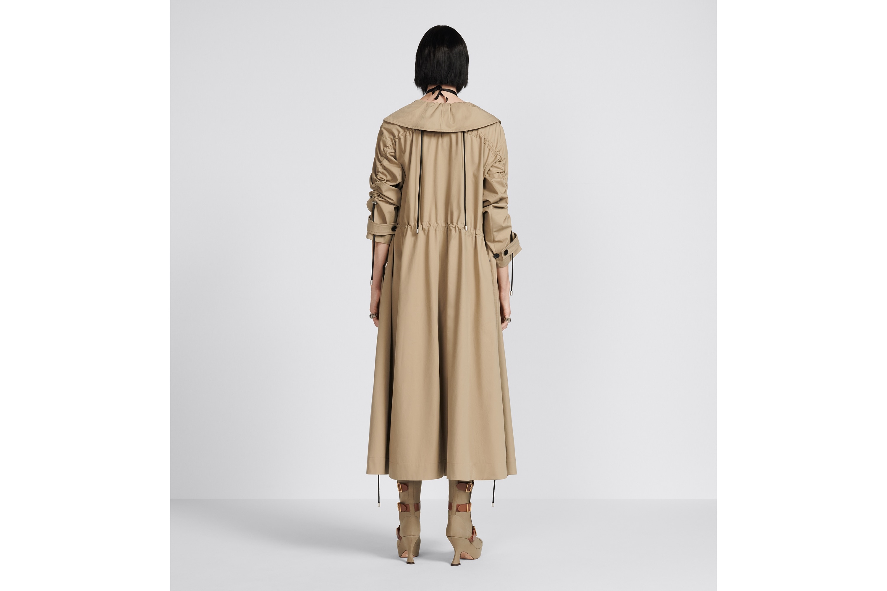 Trench Coat with Ruffles - 4