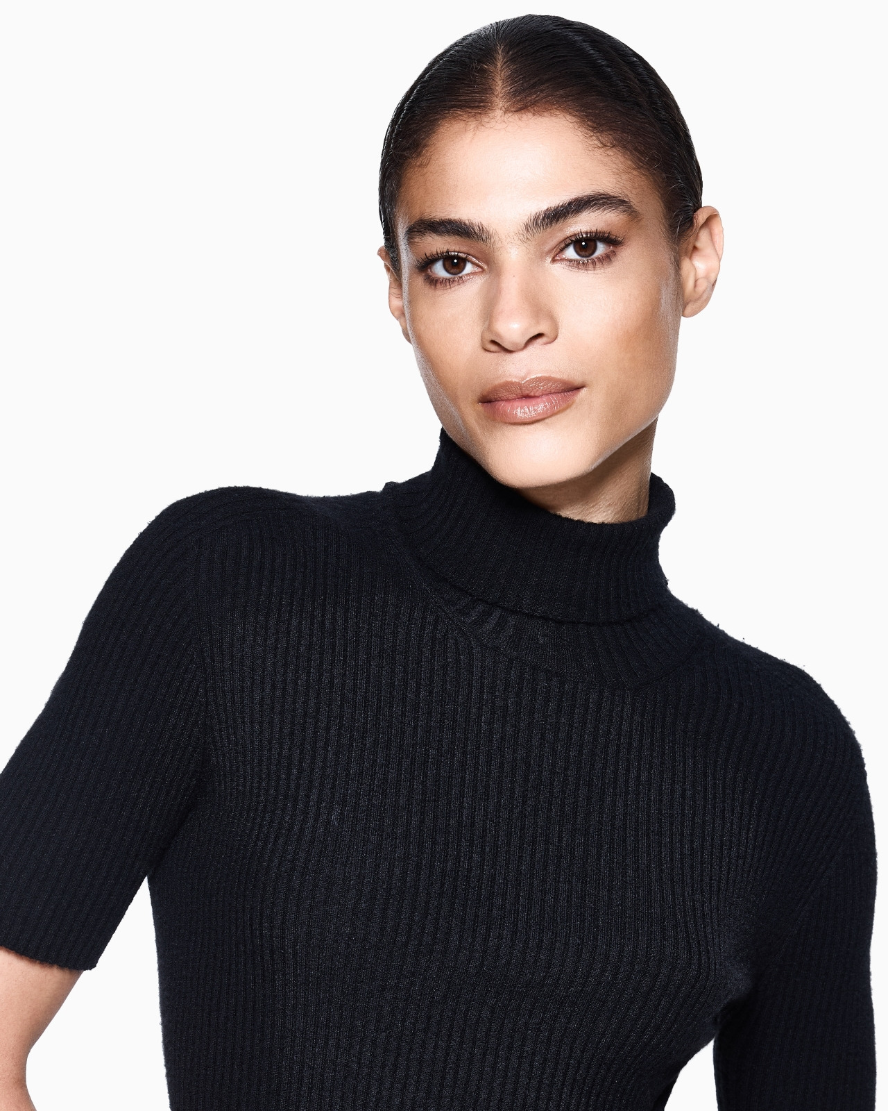SHORT-SLEEVED CASHMERE ROLLNECK JUMPER - 5