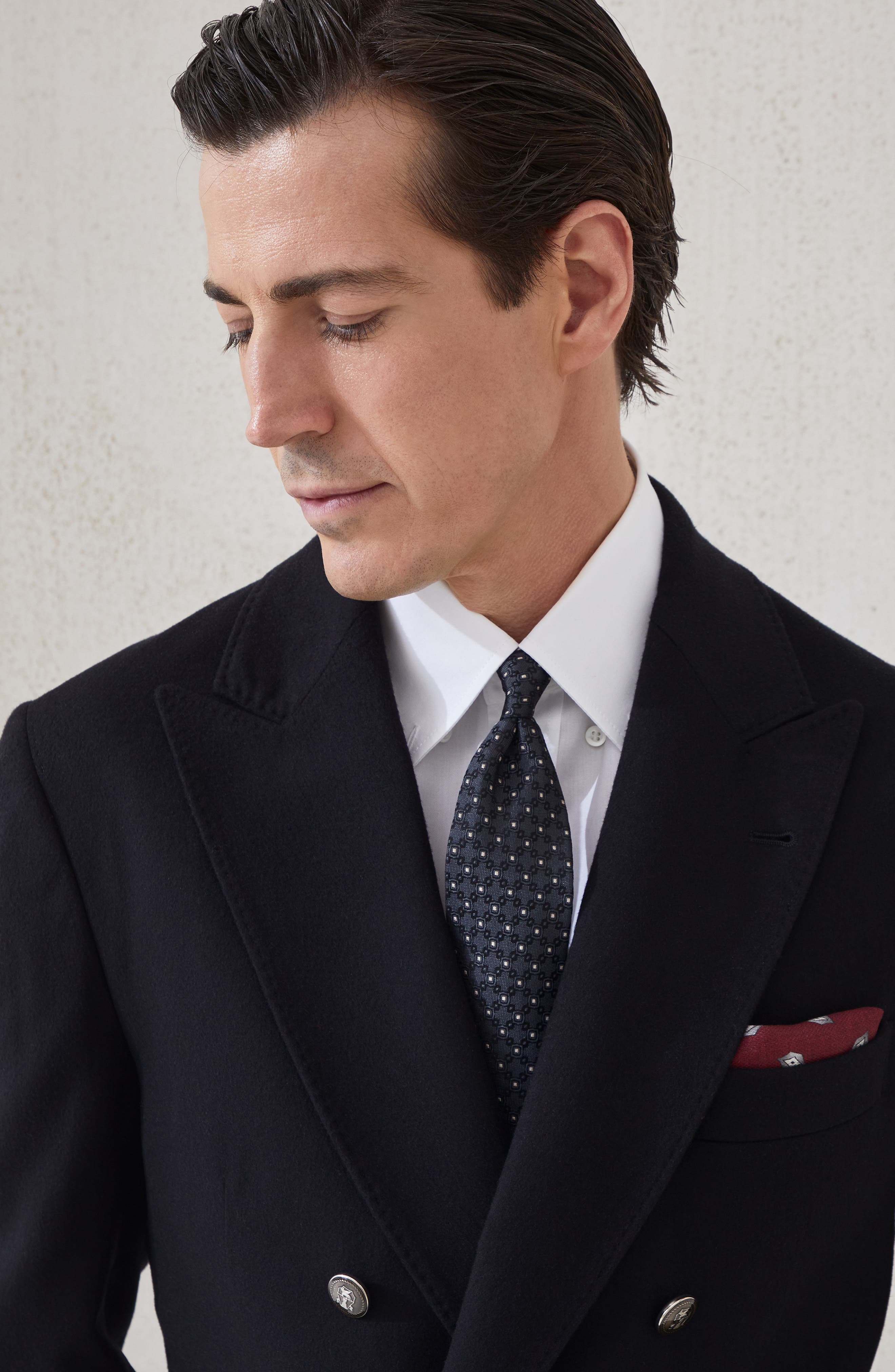 Brunello Cucinelli Necktie with jacquard pattern in Lead at Nordstrom - 4