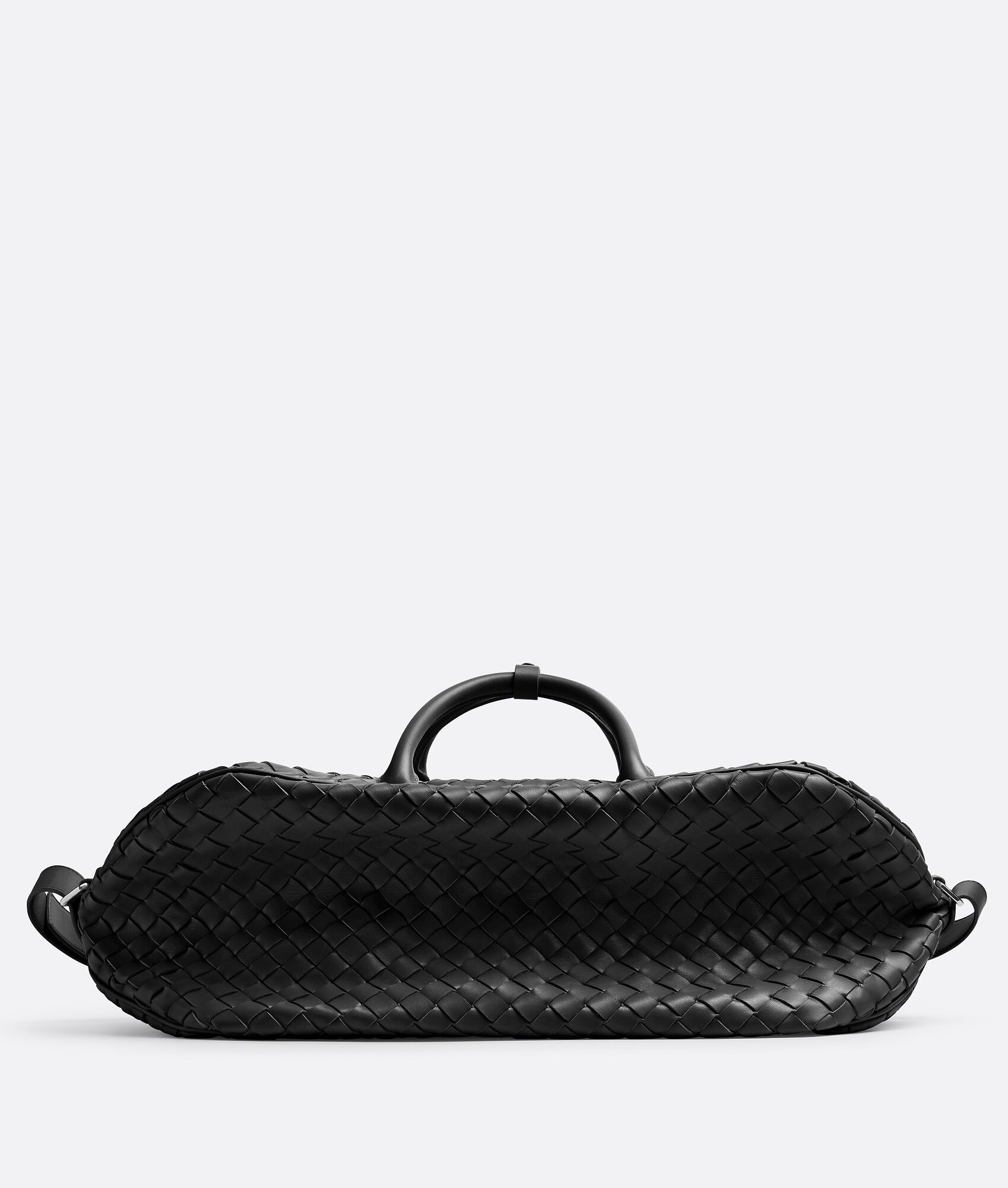 Bottega Veneta Medium Classic Intrecciato Duffle Bag In Metallic - Silver