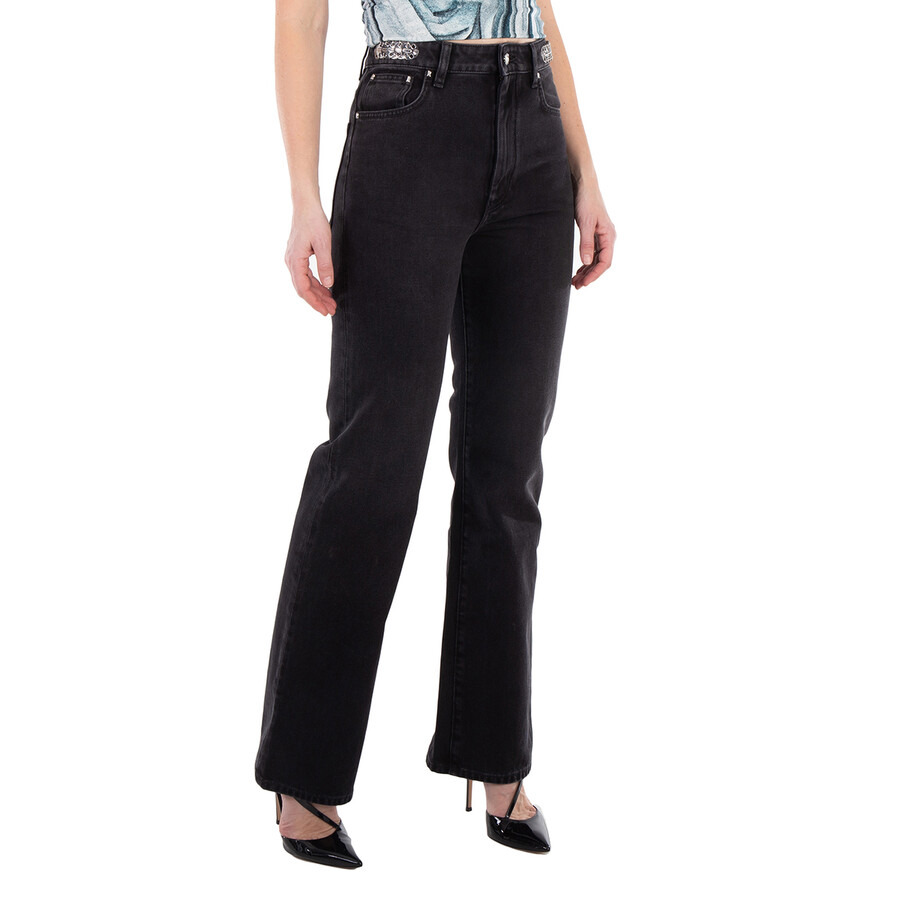 Rabanne Ladies Black 1969 Cotton Straight-Leg Jeans - 2