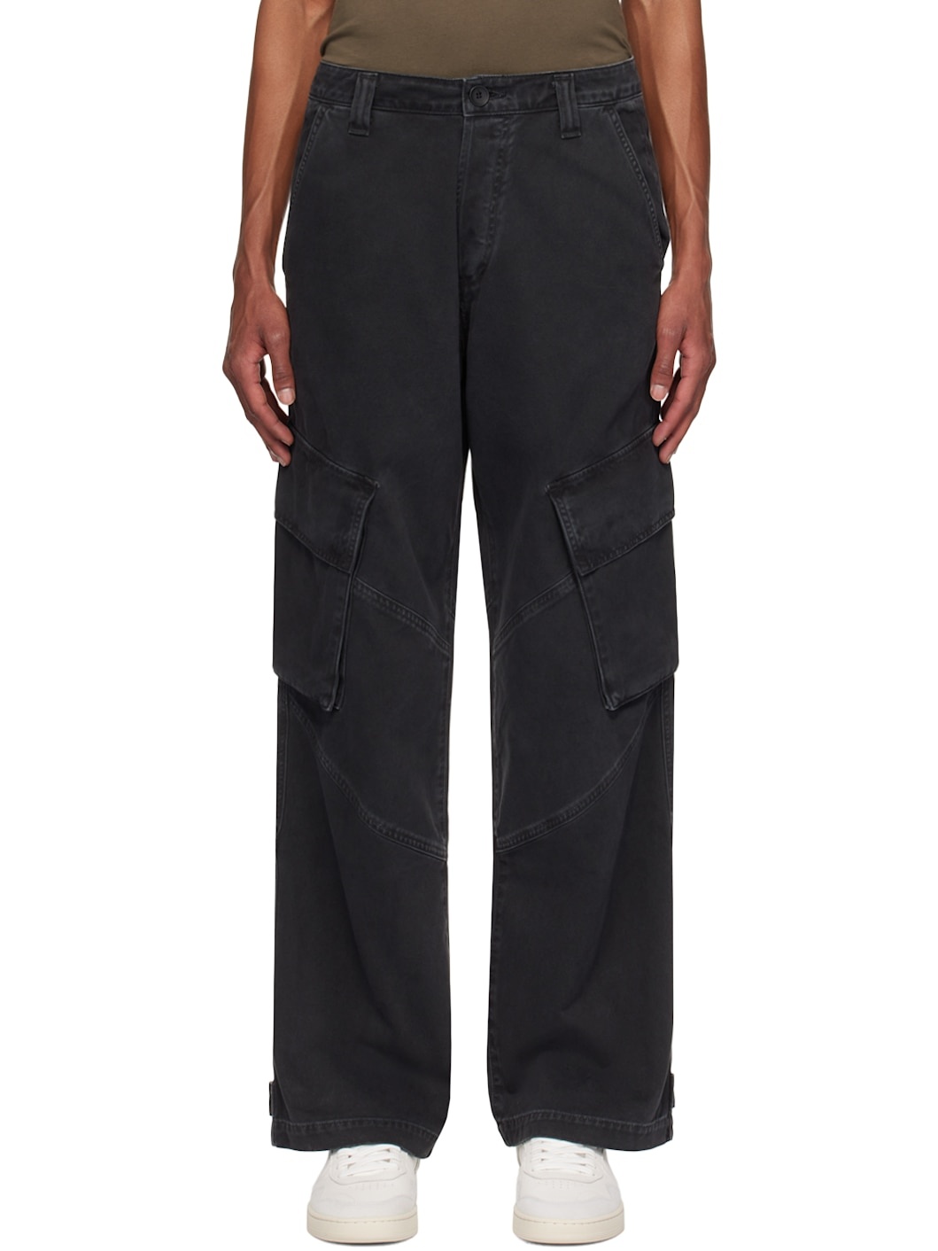 Black Wilson Cargo Pants - 1
