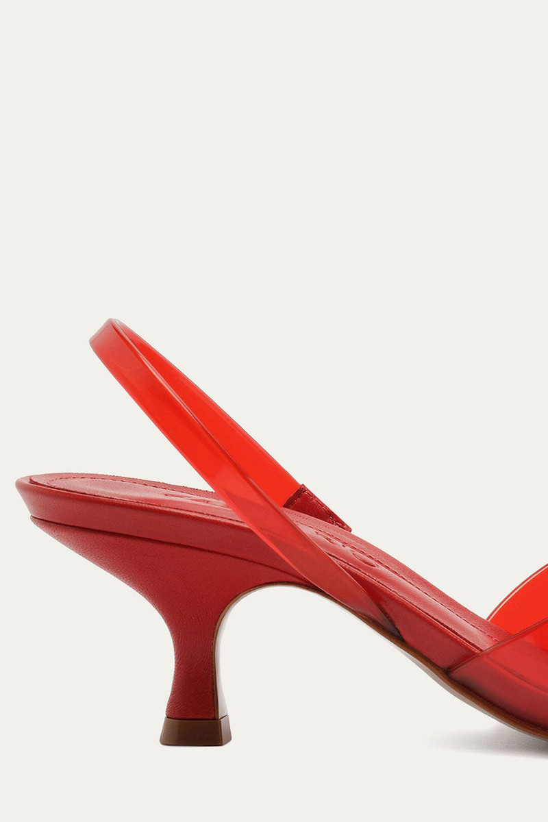 Red Flower Jelly Heeled Sandal 6