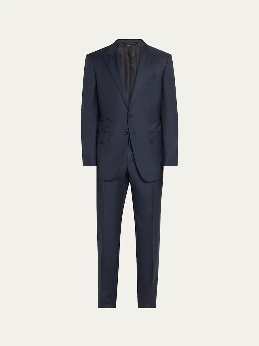 Men's Modern Fit Sharkskin Suit - 1