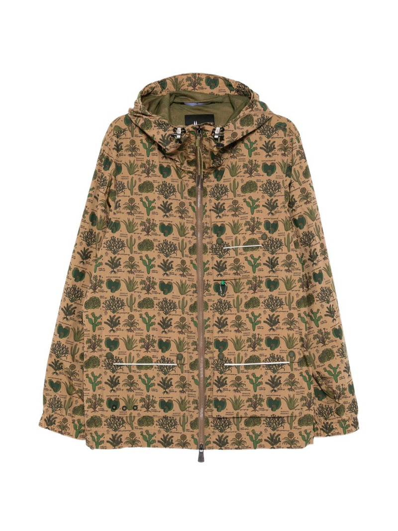 logo-patched graphic-print jacket 1
