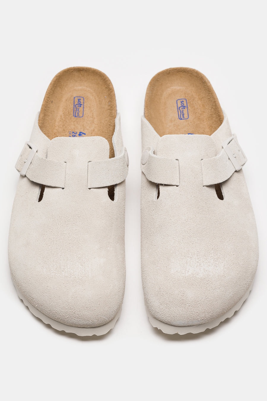Boston Suede Mule in Antique White - 4