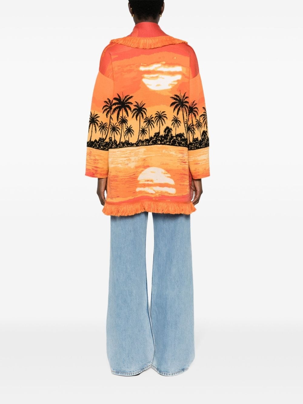 Keralda sunset-print cardigan - 4