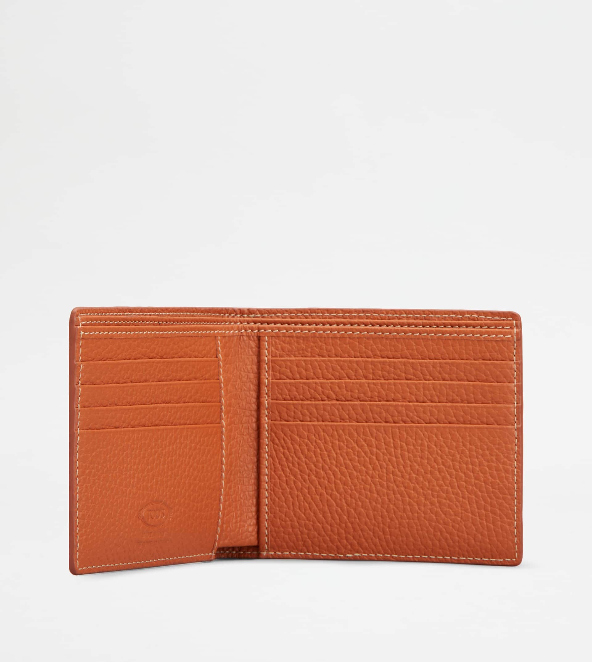 WALLET IN LEATHER - ORANGE, LIGHT BLUE, YELLOW - 2