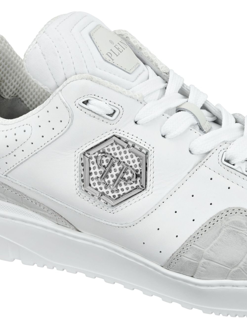 logo-plaque sneakers - 4