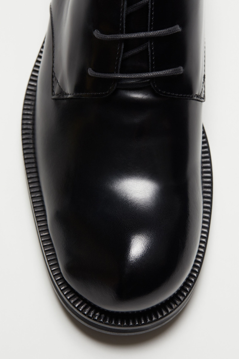 Leather derby shoes - Black/black 5